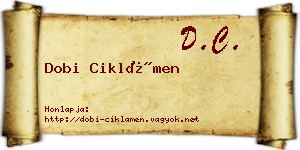 Dobi Ciklámen névjegykártya